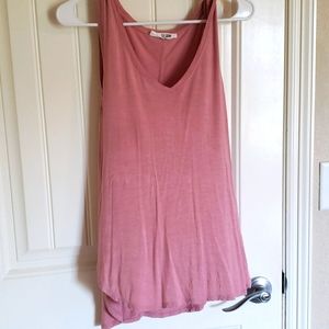 Relaxed fit double zero blush tank. Large